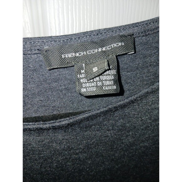 French Connection Dress Women's Small Heather Grey Bodycon Maxi Dress Side Slit‎ - Picture 2 of 13